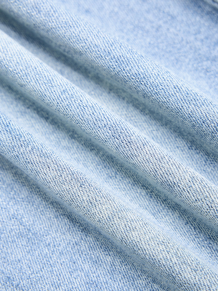 没图 MWD2025061181 Contraste de bouton simple décontracté couture de la jambe large jeans