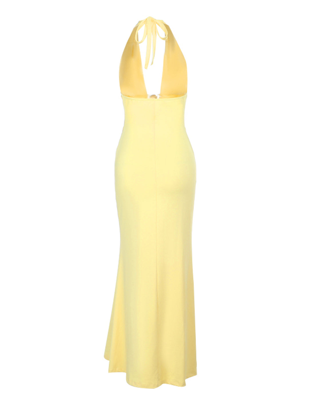 Mermaid boho halter sin respaldo maxi vestido mujeres