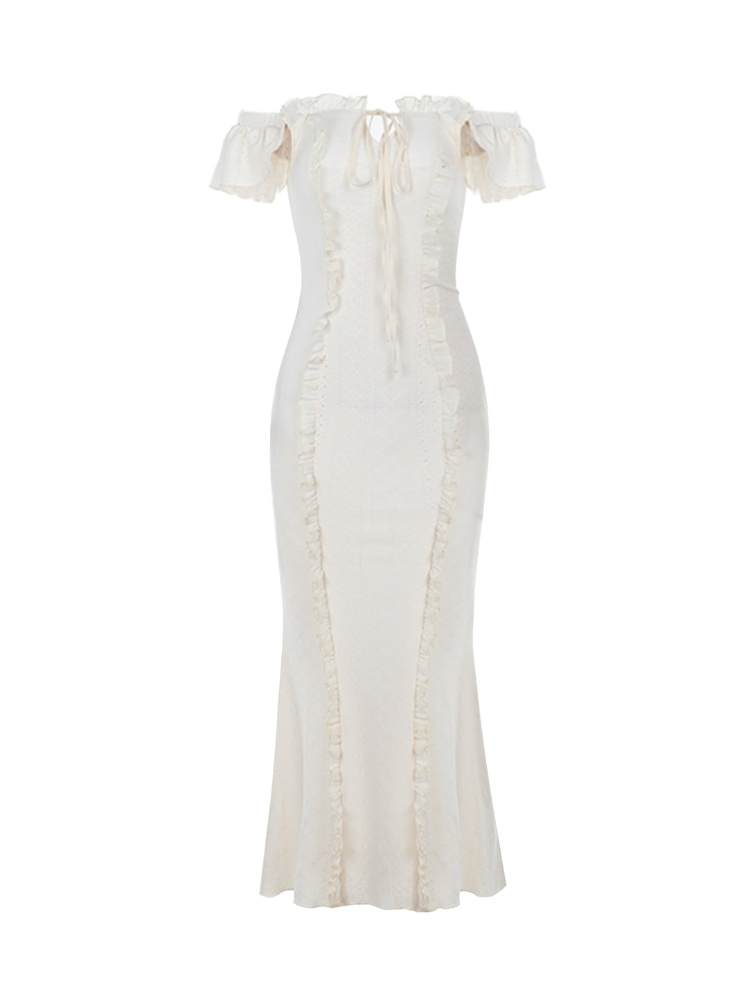 Meerjungfrau Boho Leopardenmuster Rückenfreier gekerbter Hals Maxi Frauen Kleid