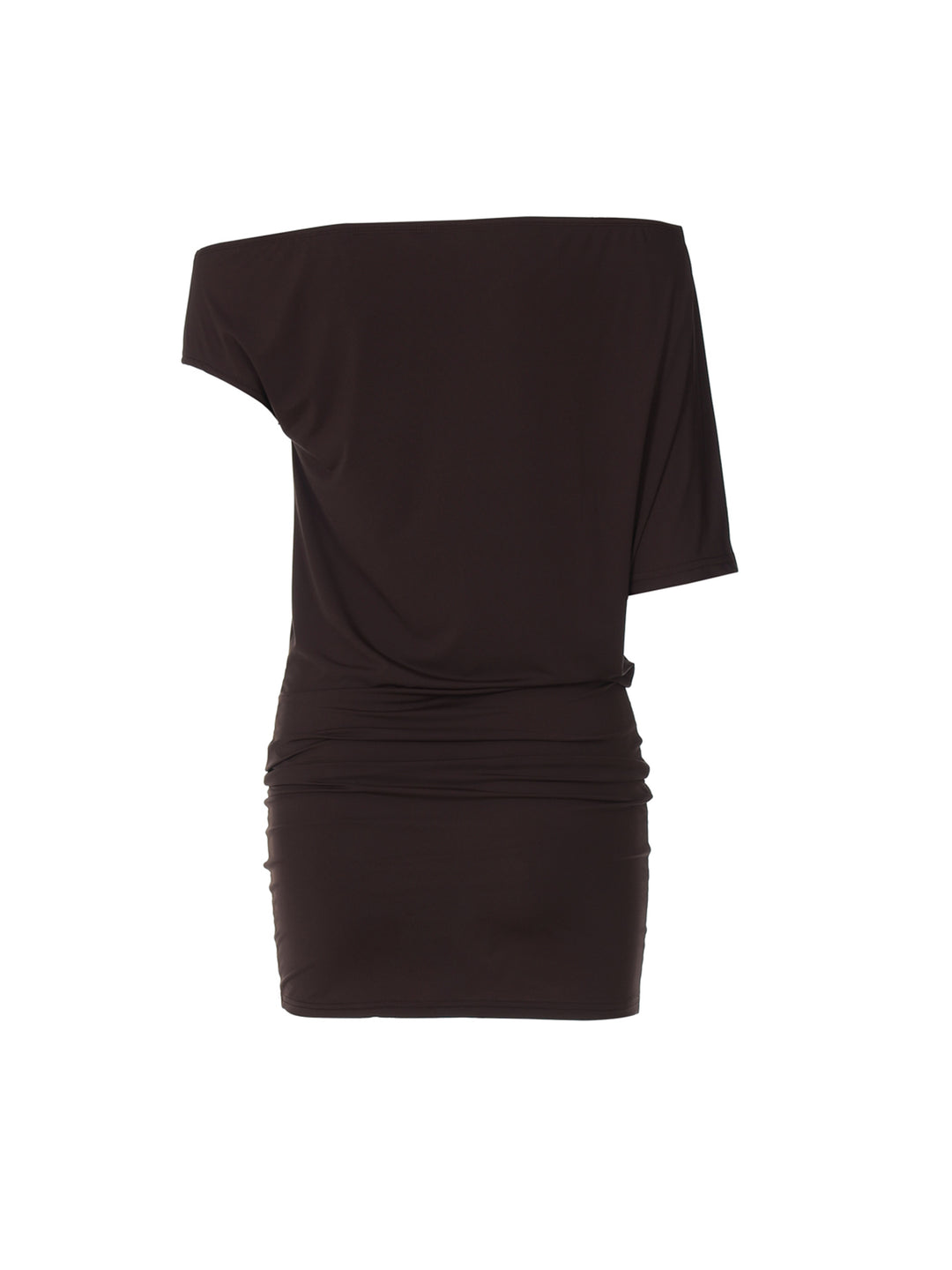 عارضات كتف واحد الكتف Batwing Sleeve Women Dress
