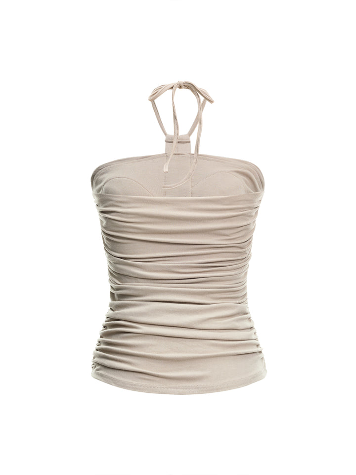 Boho Plain Neckholder ärmellose Frauen Tanktops & Camis