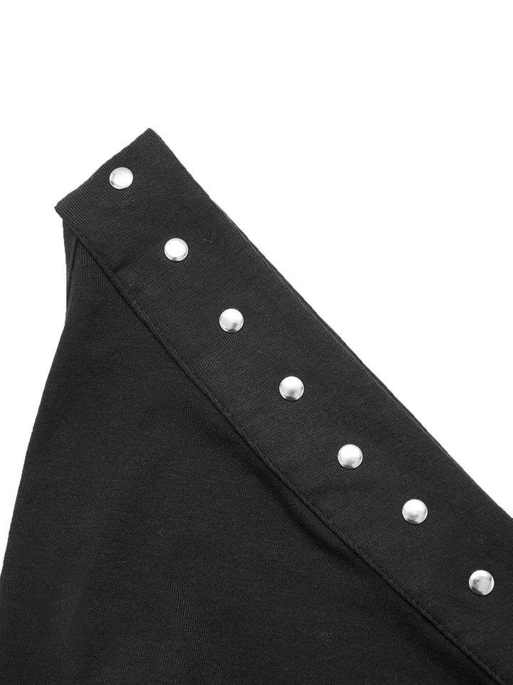Castre de tachuelas casuales con cuello sin mangas femeninos con tachuelas y camis Camis