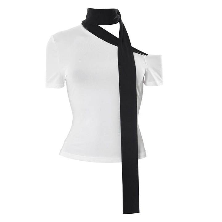TUNIC COLORBLOCK NESYSTEMETRICAL NECK TOP