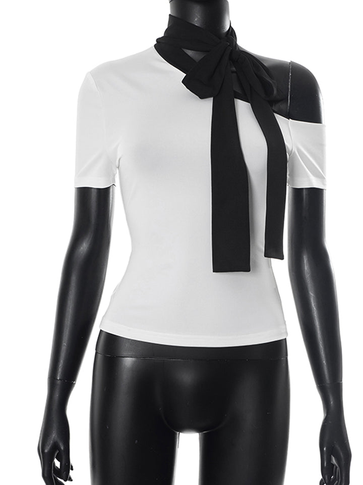 TUNIC COLORBLOCK NESYSTEMETRICAL NECK TOP