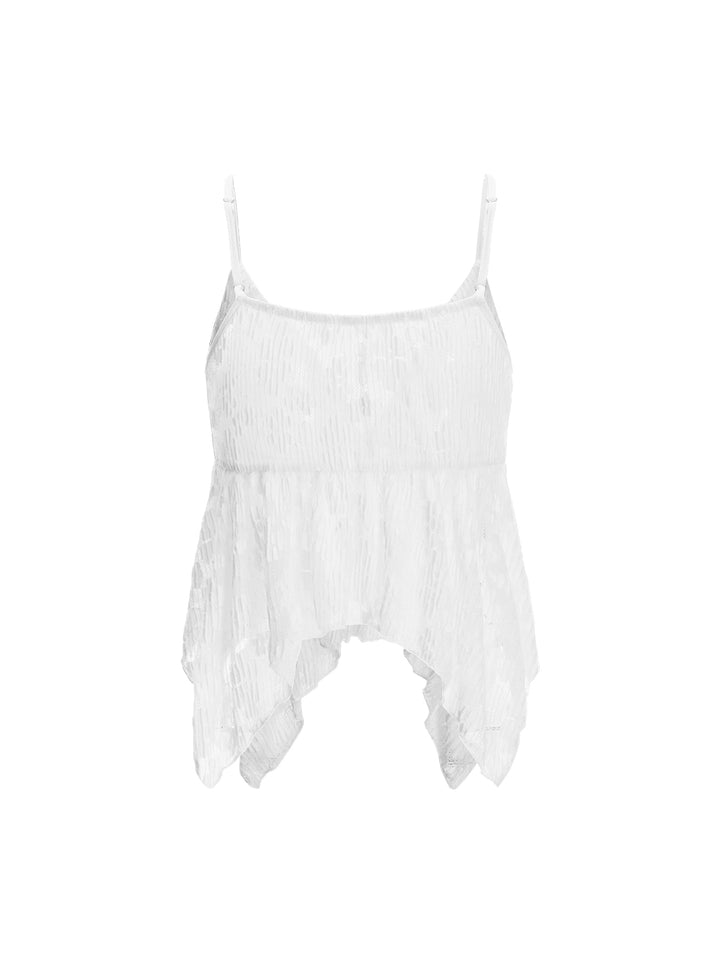 A Line Boho Asymmetrical Ruched Ruffle V neck Women Top