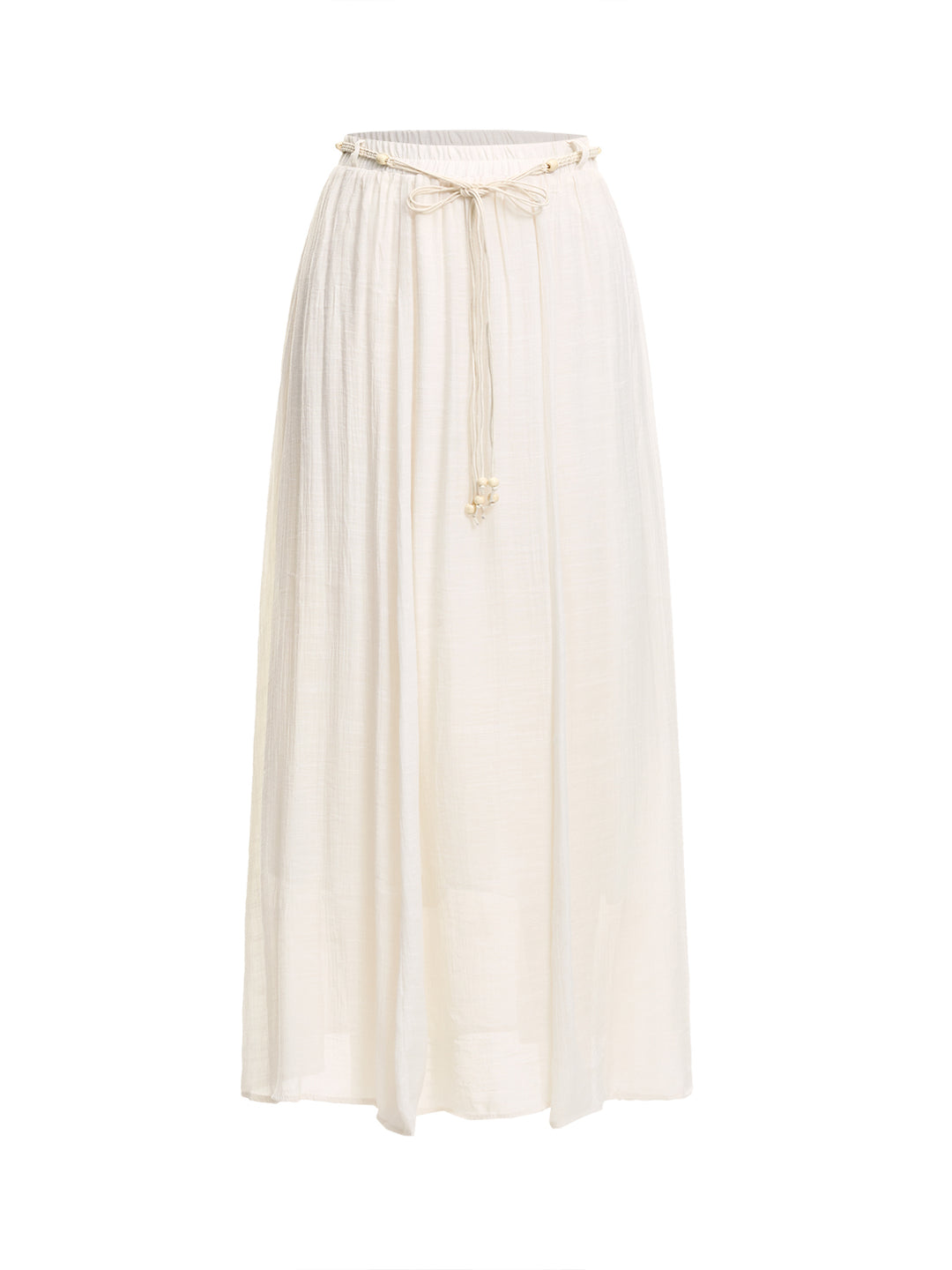 خط بوهو مطوي Maxi Skirt