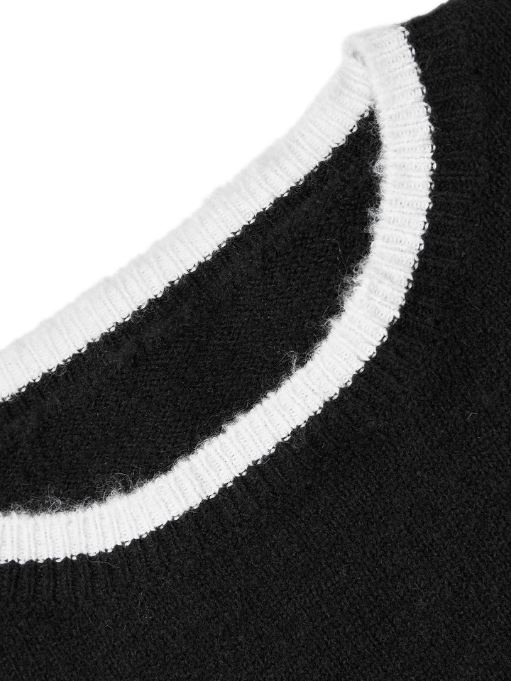 Sweaters de mujeres de manga larga de cuello redondo y de manga larga de gran tamaño