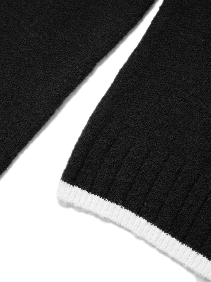 Sweaters de mujeres de manga larga de cuello redondo y de manga larga de gran tamaño