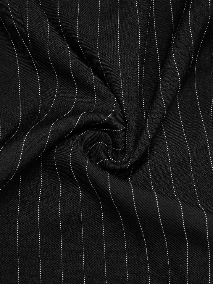 Vestido de cuello cuadrado de bolsillo sin cinturón sin espalda sin espalda preppy