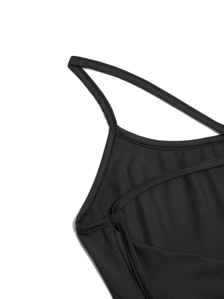 Party Plain Criss Cross ärmellose langes Kleid