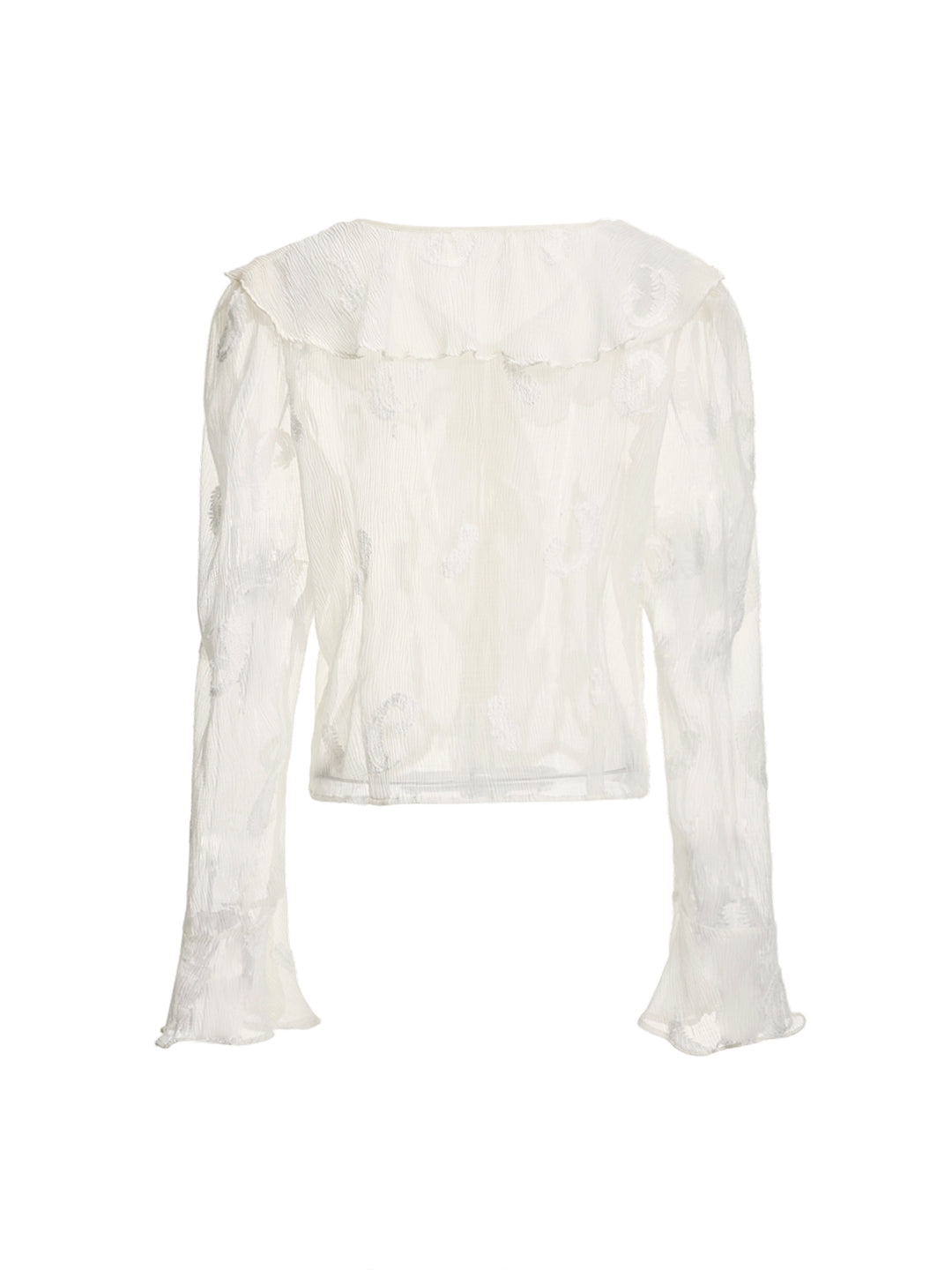Boho Ruffle V Neck manga regular Bodas de mujeres